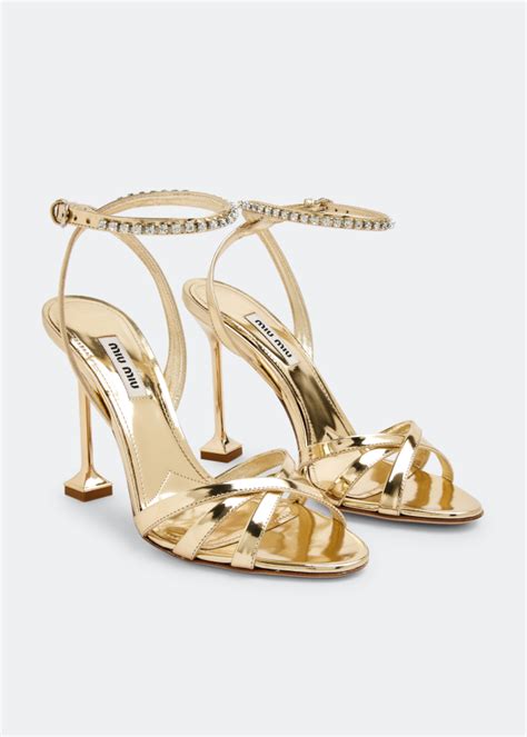 miu miu gold heels